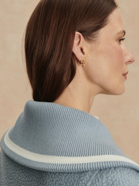 Ashby Half Zip Fleece in Ashley Blue