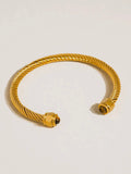 Vail Braided Bangle in Brown
