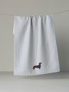Doxie Stripe Tea Towel