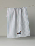 Doxie Stripe Tea Towel