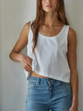 Single Scoop Tank in White