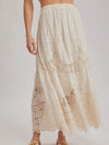 Lunar Lace Maxi Skirt in Natural