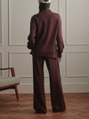 The Extra Wide Leg Pant 29.5 in Deep Mahogany