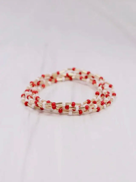 Hardy Bracelet Set in Red