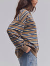 Palm Springs Striped Pullover in Army Combo