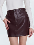 Abi Mini Skirt in Cabernet