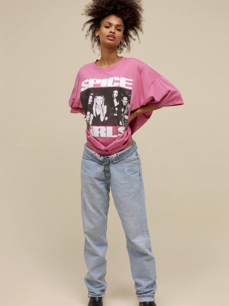 Spice Girls Photo One Size Tee in Pink Taffy