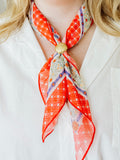 Red & Blue Floral Scarf
