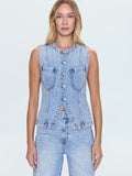 Gia Denim Vest in Gaze