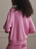 Reena Button Front Sweat in Moonlite Mauve