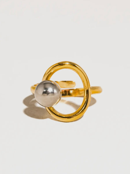 Sibylle Two Tone Round Ring
