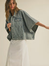 To The Rescue Cape Jacket in Denim