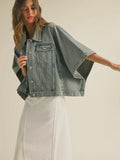 To The Rescue Cape Jacket in Denim
