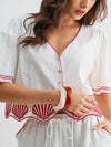 Shell Yes Top in White & Red