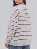 Palm Springs Striped Pullover in Washed Blue Combo