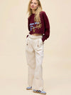 Elton John Yellow Brick Road Cut Off Sweatshirt in Dark Cherry