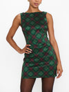 Tori Mini Dress in Mistletoe Plaid