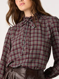 Alyssa Top in Eggplant Plaid