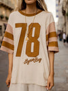 Homecoming Oversized Biker Tee in Stone
