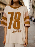 Homecoming Oversized Biker Tee in Stone