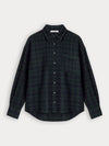 The Crinkle Easy Shirt in Forest Plaid