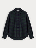 The Crinkle Easy Shirt in Forest Plaid