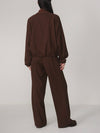 Layne Wide Leg 29.5 in Dark Cocoa Mini Check