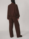 Layne Wide Leg 29.5 in Dark Cocoa Mini Check