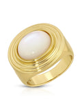 Saturn Statement Ring in Mother of Pearl