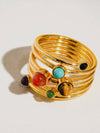 Teigan Rainbow Stone Layered Ring
