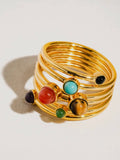 Teigan Rainbow Stone Layered Ring