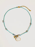 Baie Summer Rope Charm Necklace in Blue