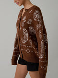 Pass The Paisley Cardi in Brown