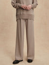 The Extra Wide Leg Pant 29.5 in Taupe Marl