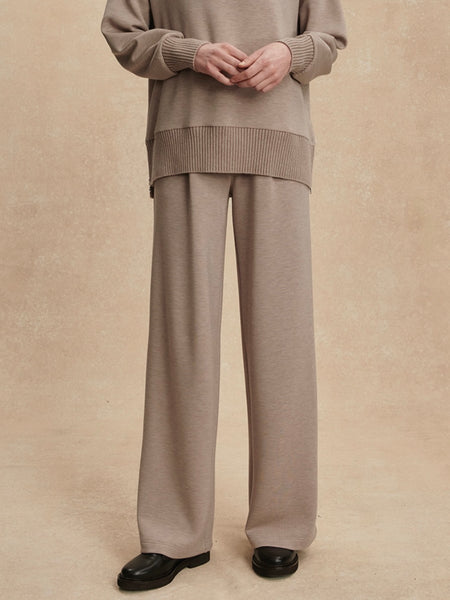 The Extra Wide Leg Pant 29.5 in Taupe Marl