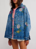 Madison City Embroidered Jacket in Cowboy Romance