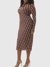 Bryony Dress in Chocolate Halo Dot