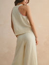 Take Me Out Stitch Tank in Ivory & Red
