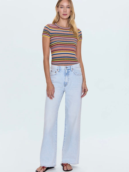 Selene Tee in Multi Stripe
