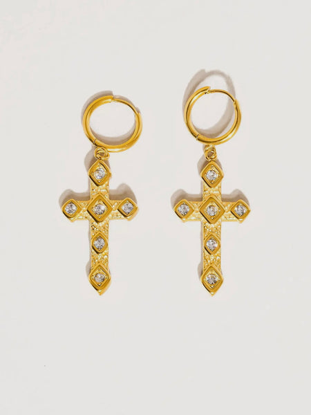 Miriam CZ Cross Earrings