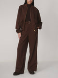 Keagan Short Blouson Jacket in Dark Cocoa Mini Check