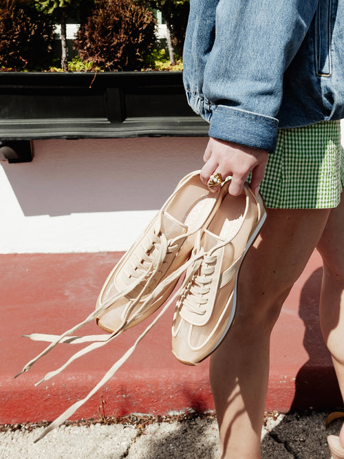 Flash Sheer Sneaker in Nude