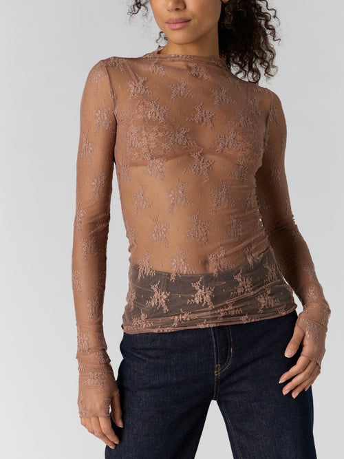 Lady Lux Layering Top in Chocolate Malt