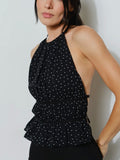 Feeling Flirty Backless Top in Black