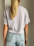 Cool, Casual, Cropped Tee in Lavender
