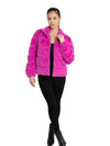 Alex Faux Fur Jacket in Hot Pink