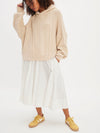 Explorer Cable Hoodie in Macadamia