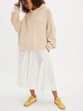 Explorer Cable Hoodie in Macadamia