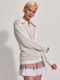 Savannah Knit in White Cashmere Rose