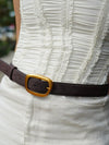 Can't Be PerSUEDEd Belt in Chocolate